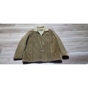 VINTAGE Structure Jacket Men L Brown Suede Genuine Leather 90s
